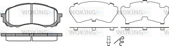 Woking P11813.11 - Тормозные колодки, дисковые, комплект autosila-amz.com