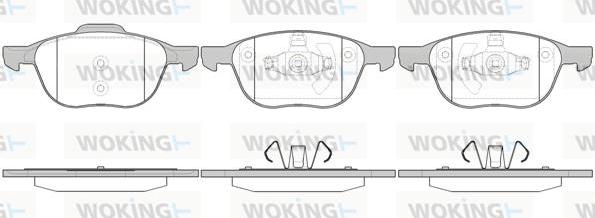 Woking P11823.00 - Тормозные колодки, дисковые, комплект autosila-amz.com