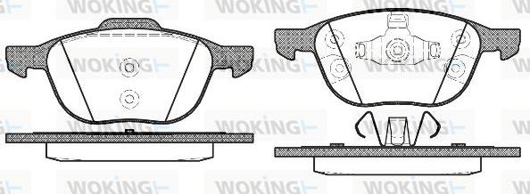 Woking P11823.30 - Тормозные колодки, дисковые, комплект autosila-amz.com