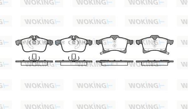 Woking P11363.02 - Тормозные колодки, дисковые, комплект autosila-amz.com