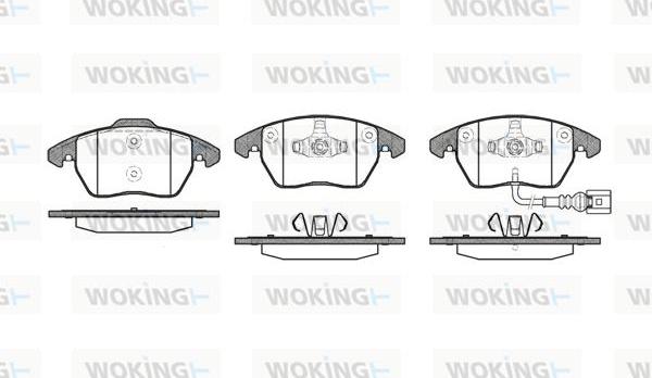 Woking P11303.01 - колодки дисковые торм. перед. Audi autosila-amz.com