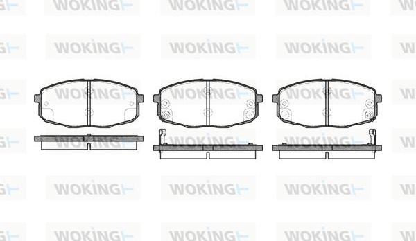 Woking P11383.02 - Тормозные колодки, дисковые, комплект autosila-amz.com