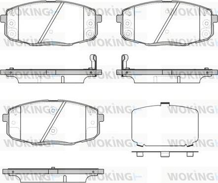 Woking P11383.12 - Тормозные колодки, дисковые, комплект autosila-amz.com