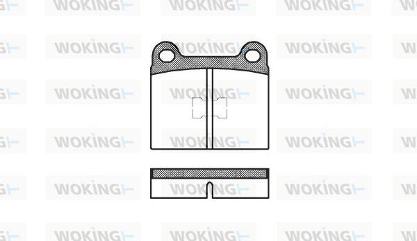 Woking P1173.20 - Тормозные колодки, дисковые, комплект autosila-amz.com