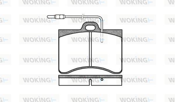 Woking P1863.04 - Тормозные колодки, дисковые, комплект autosila-amz.com