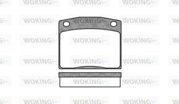 Woking P1833.10 - Тормозные колодки, дисковые, комплект autosila-amz.com