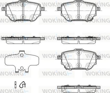 Woking P18373.02 - Тормозные колодки, дисковые, комплект autosila-amz.com
