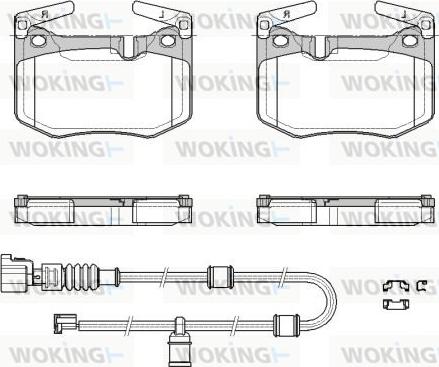 Woking P18793.02 - Тормозные колодки, дисковые, комплект autosila-amz.com