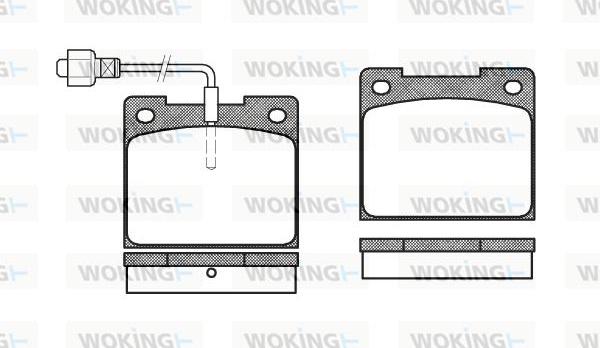 Woking P1393.02 - Тормозные колодки, дисковые, комплект autosila-amz.com