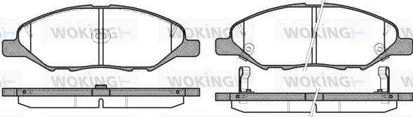 Woking P13933.02 - Тормозные колодки, дисковые, комплект autosila-amz.com