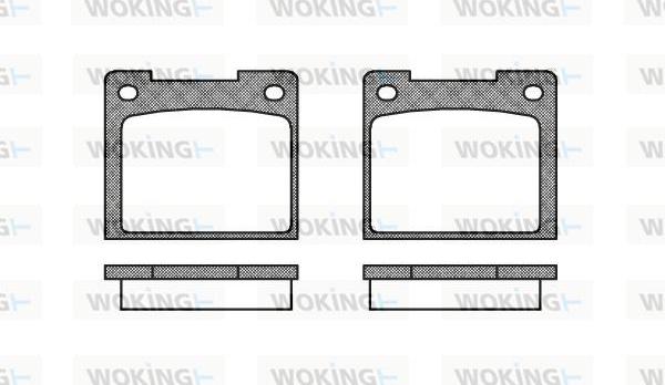 Woking P1393.20 - Тормозные колодки, дисковые, комплект autosila-amz.com
