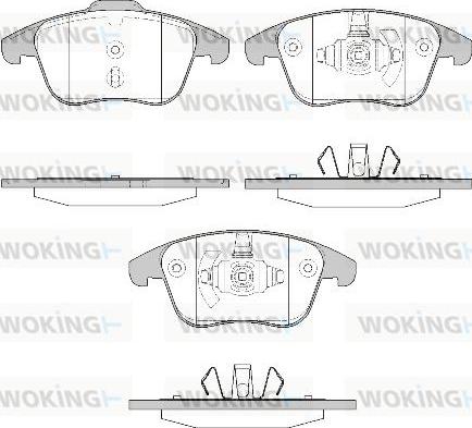 Woking P13493.50 - Тормозные колодки, дисковые, комплект autosila-amz.com