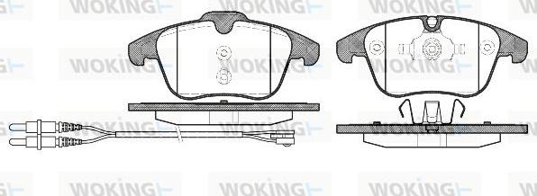 Woking P13493.01 - Тормозные колодки, дисковые, комплект autosila-amz.com