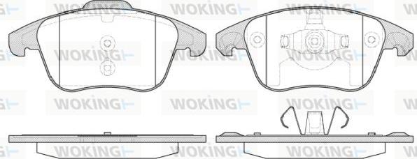 Woking P13493.30 - Тормозные колодки, дисковые, комплект autosila-amz.com