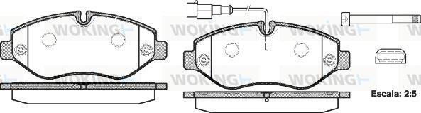Woking P13453.02 - Тормозные колодки, дисковые, комплект autosila-amz.com
