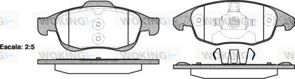 Woking P13483.00 - Тормозные колодки, дисковые, комплект autosila-amz.com