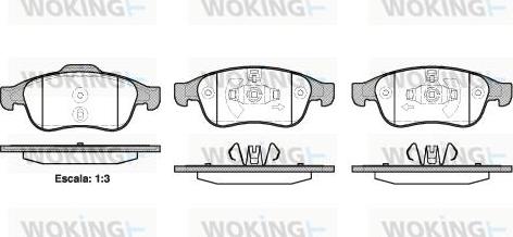 Woking P13483.10 - Тормозные колодки, дисковые, комплект autosila-amz.com