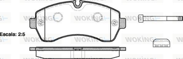 Woking P13433.00 - Тормозные колодки, дисковые, комплект autosila-amz.com