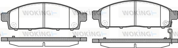 Woking P13423.01 - Тормозные колодки, дисковые, комплект autosila-amz.com