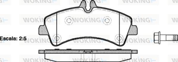 Woking P13473.00 - Тормозные колодки, дисковые, комплект autosila-amz.com