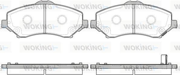 Woking P13593.02 - Тормозные колодки, дисковые, комплект autosila-amz.com