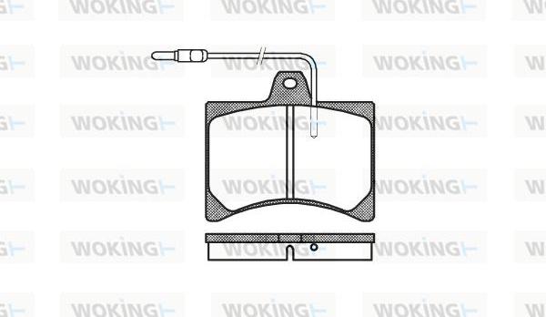 Woking P1353.04 - Тормозные колодки, дисковые, комплект autosila-amz.com