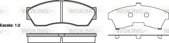 Woking P13533.00 - Тормозные колодки, дисковые, комплект autosila-amz.com