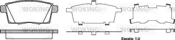 Woking P13683.00 - Тормозные колодки, дисковые, комплект autosila-amz.com