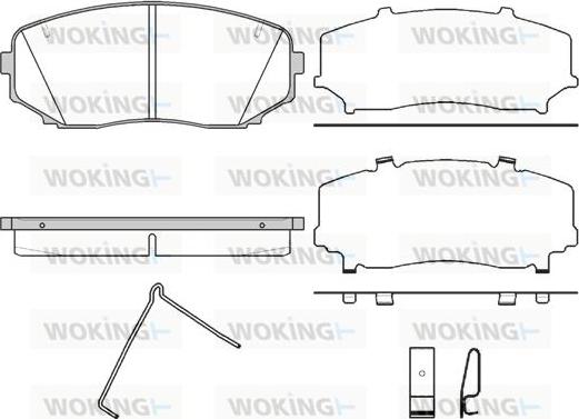 Woking P13673.02 - Тормозные колодки, дисковые, комплект autosila-amz.com