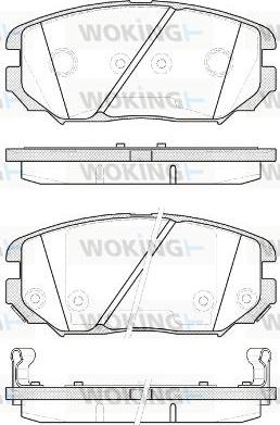 Woking P13043.12 - Тормозные колодки, дисковые, комплект autosila-amz.com