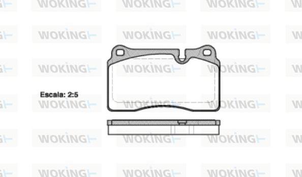 Woking P13003.10 - Тормозные колодки, дисковые, комплект autosila-amz.com