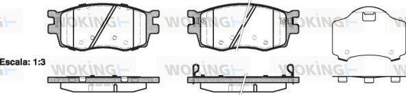 Woking P13083.02 - Тормозные колодки, дисковые, комплект autosila-amz.com