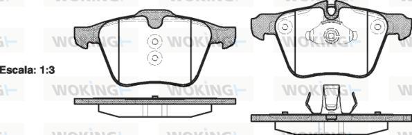 Woking P13173.00 - Тормозные колодки, дисковые, комплект autosila-amz.com