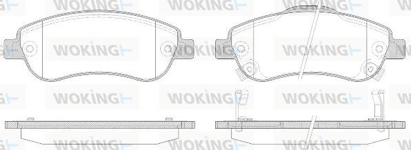 Woking P13893.02 - Тормозные колодки, дисковые, комплект autosila-amz.com