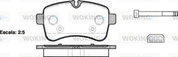 Woking P13823.00 - Тормозные колодки, дисковые, комплект autosila-amz.com