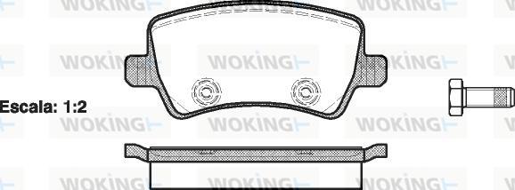 Woking P13363.00 - Тормозные колодки, дисковые, комплект autosila-amz.com