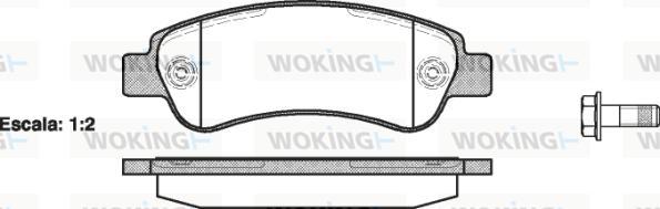 Woking P13383.00 - Тормозные колодки, дисковые, комплект autosila-amz.com