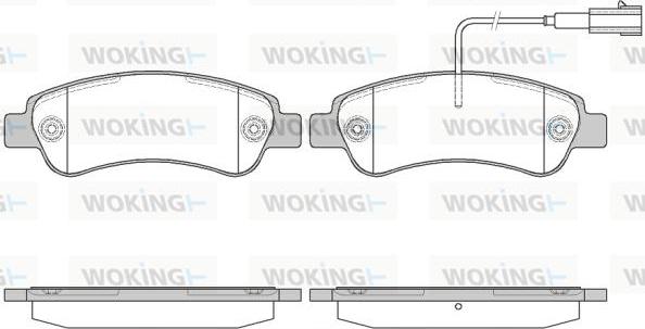 Woking P13383.02 - Тормозные колодки, дисковые, комплект autosila-amz.com