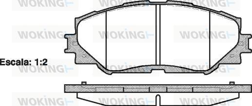 Woking P13323.00 - Тормозные колодки, дисковые, комплект autosila-amz.com