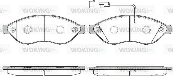 Woking P13373.11 - Тормозные колодки, дисковые, комплект autosila-amz.com