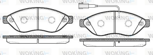 Woking P13373.12 - Тормозные колодки, дисковые, комплект autosila-amz.com