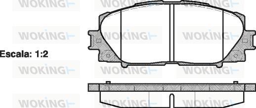 Woking P13243.00 - Тормозные колодки, дисковые, комплект autosila-amz.com