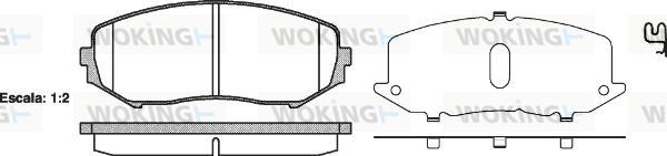 Woking P13253.02 - Тормозные колодки, дисковые, комплект autosila-amz.com