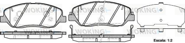 Woking P13263.02 - Тормозные колодки, дисковые, комплект autosila-amz.com