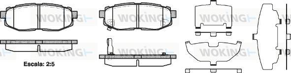 Woking P13283.01 - Тормозные колодки, дисковые, комплект autosila-amz.com