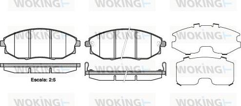 Woking P13233.02 - Тормозные колодки, дисковые, комплект autosila-amz.com