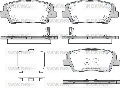 Woking P13743.09 - Тормозные колодки, дисковые, комплект autosila-amz.com