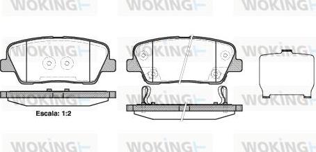 Woking P13743.02 - Тормозные колодки, дисковые, комплект autosila-amz.com