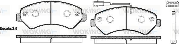 Woking P13753.01 - Тормозные колодки, дисковые, комплект autosila-amz.com