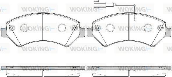 Woking P13753.22 - Тормозные колодки, дисковые, комплект autosila-amz.com